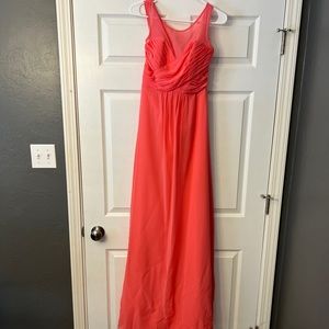 David’s Bridal long bridesmaid dress